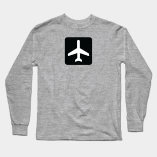 Airport Road Sign Symbol Long Sleeve T-Shirt